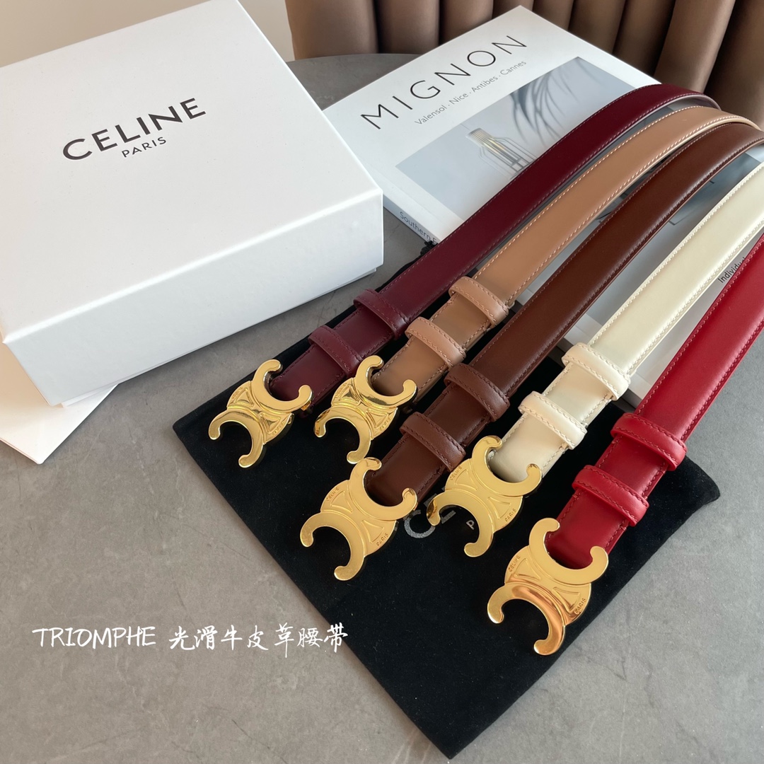 Celine Female Leather Belt Cow Leather M-l