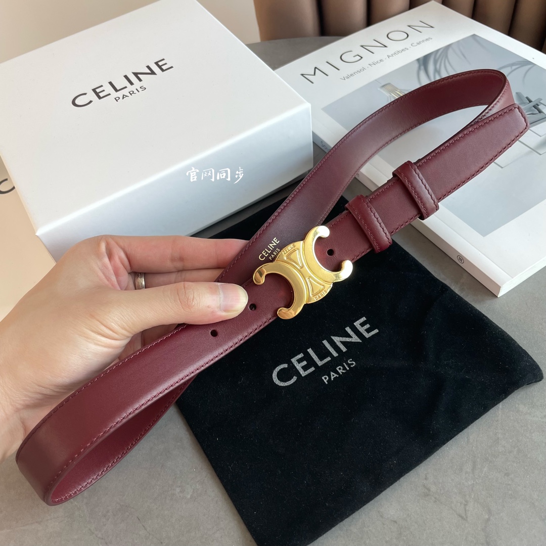 Celine Female Leather Belt Cow Leather M-l