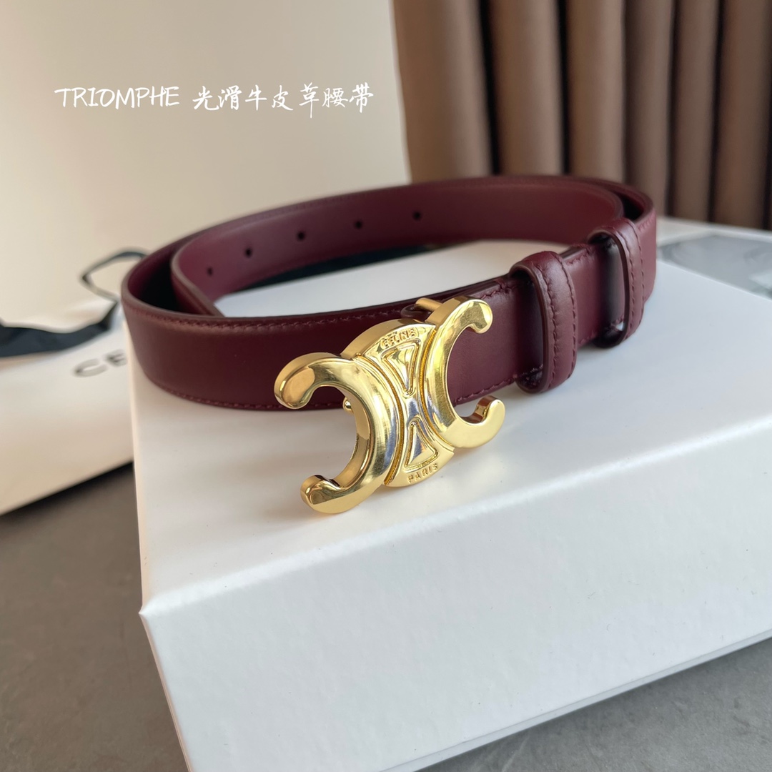 Celine Female Leather Belt Cow Leather M-l