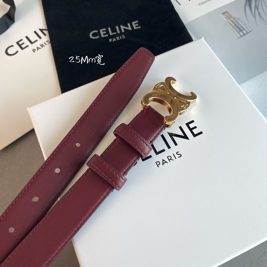 Celine Female Leather Belt Cow Leather M-l