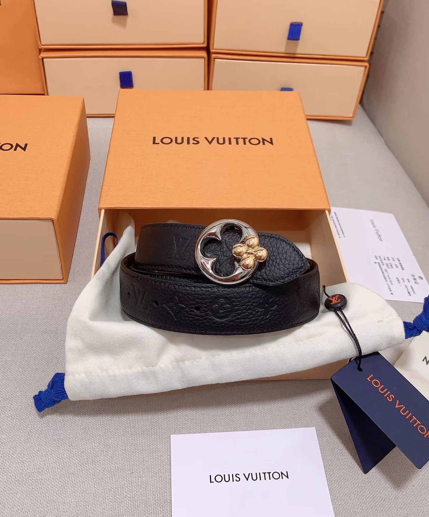 Louis Vuitton Female Basic Belt Cow Leather S-m-l