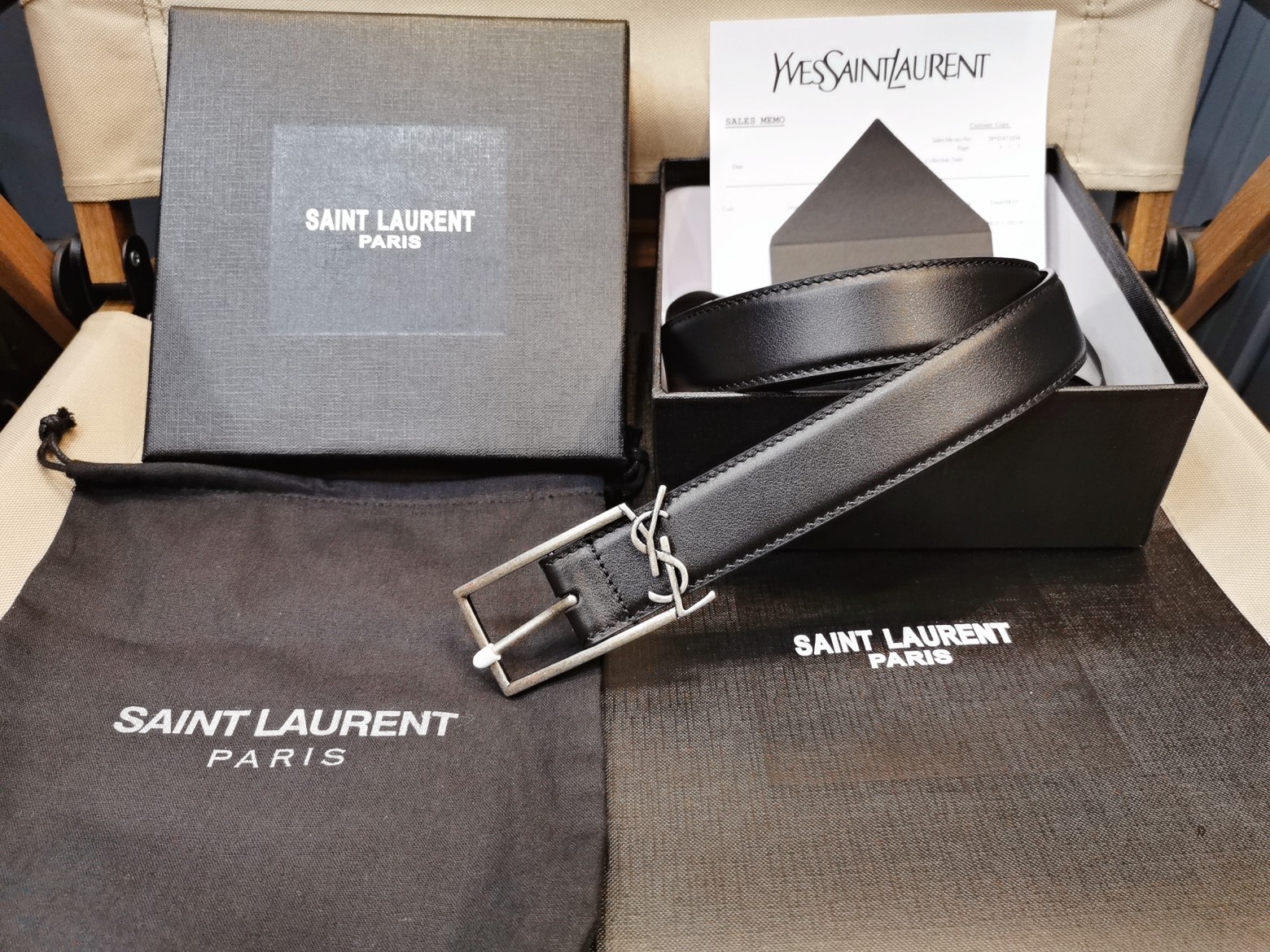 Saint Laurent Female Basic Belt Silver Adjustable S-m-l