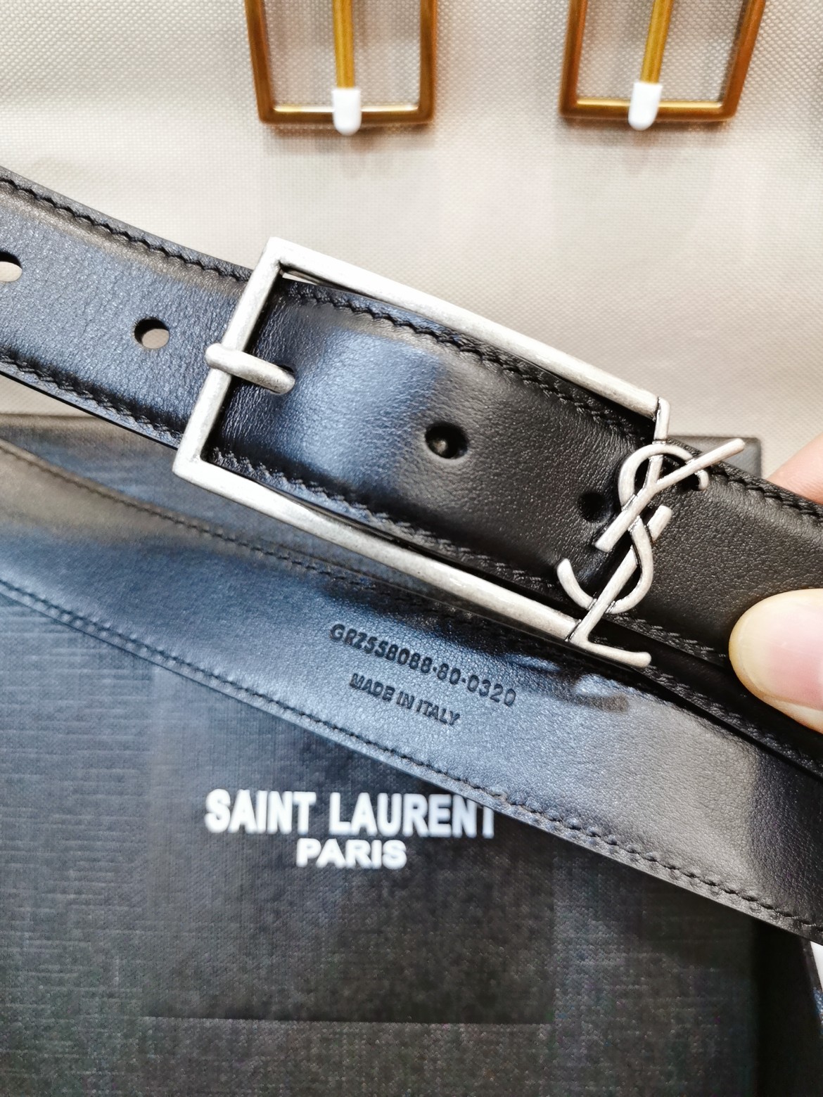 Saint Laurent Female Basic Belt Silver Adjustable S-m-l