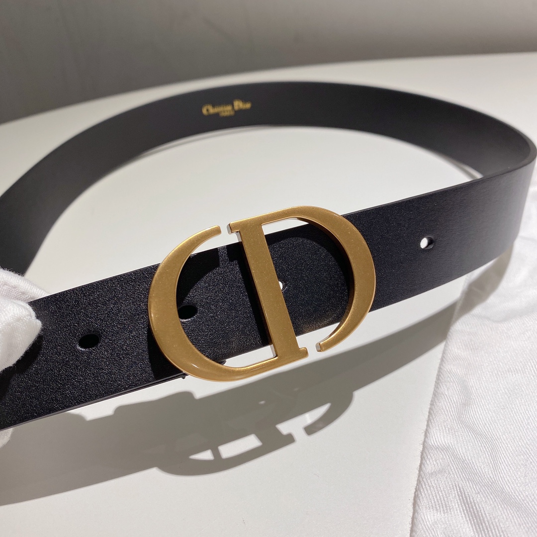 Dior Female Leather Belt Cow Leather Black M