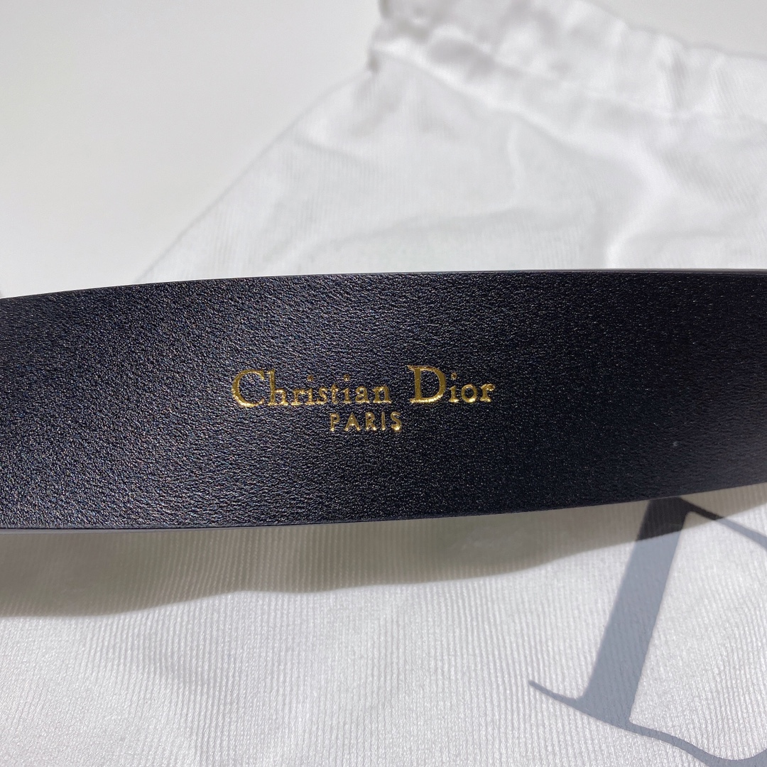 Dior Female Leather Belt Cow Leather Black M