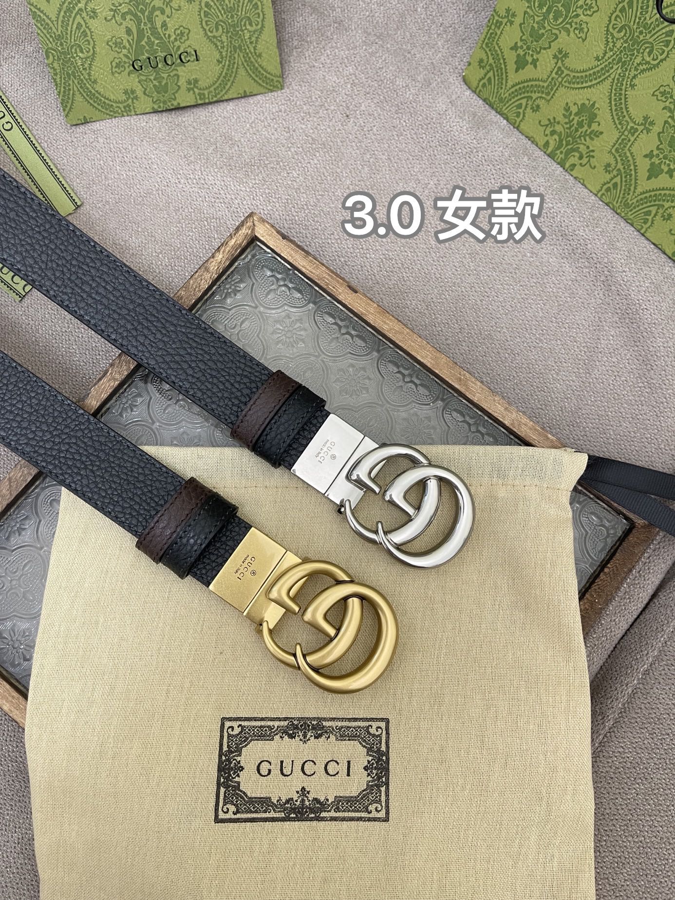 Gucci Female Leather Belt Cow Leather M