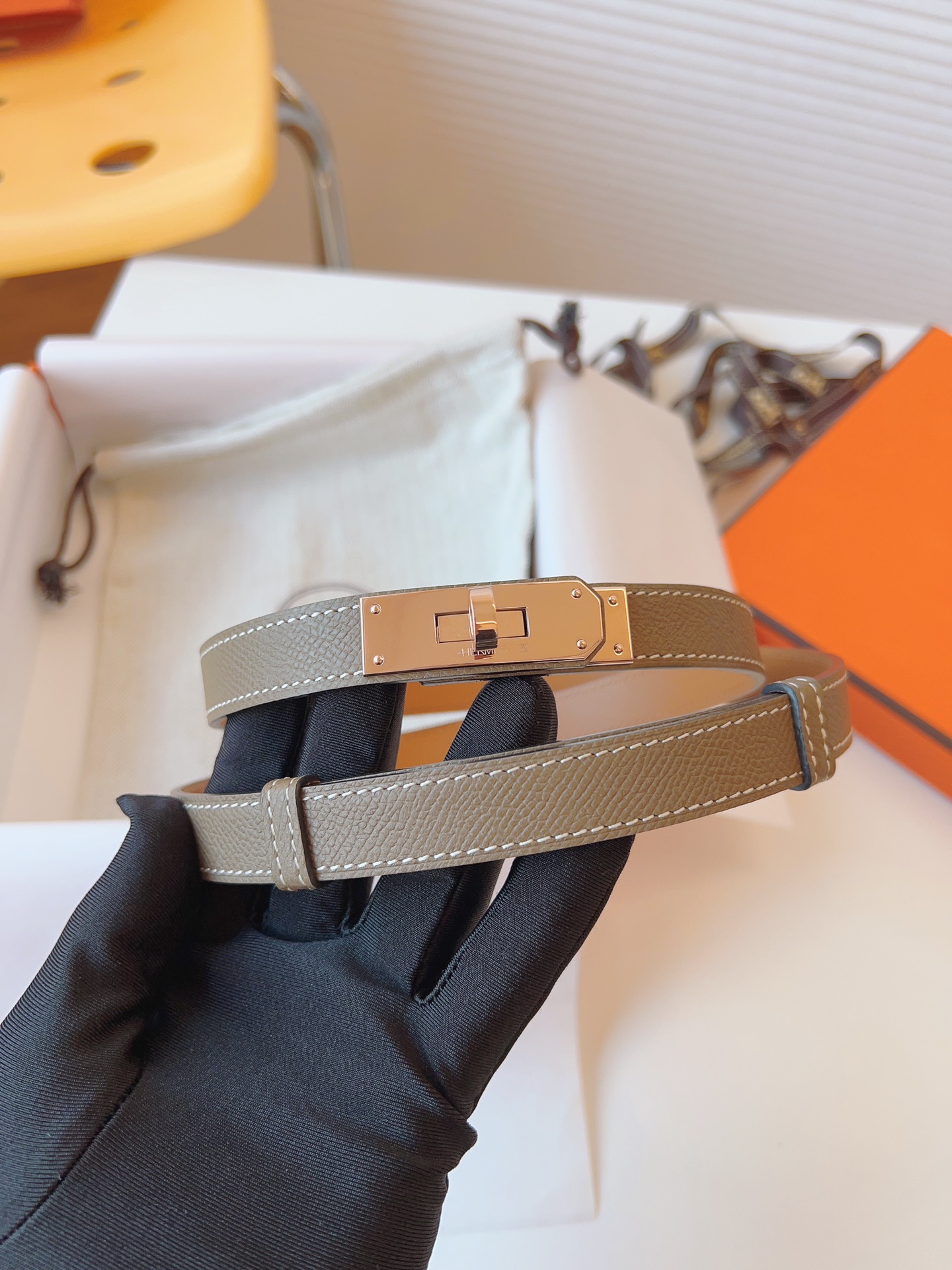 Hermès Female Leather Belt Cow Leather 18mm-s-m-l