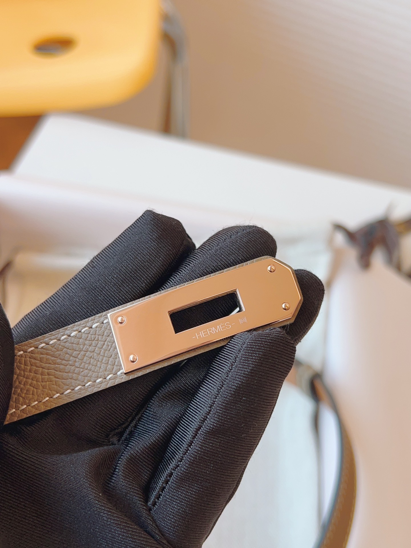 Hermès Female Leather Belt Cow Leather 18mm-s-m-l