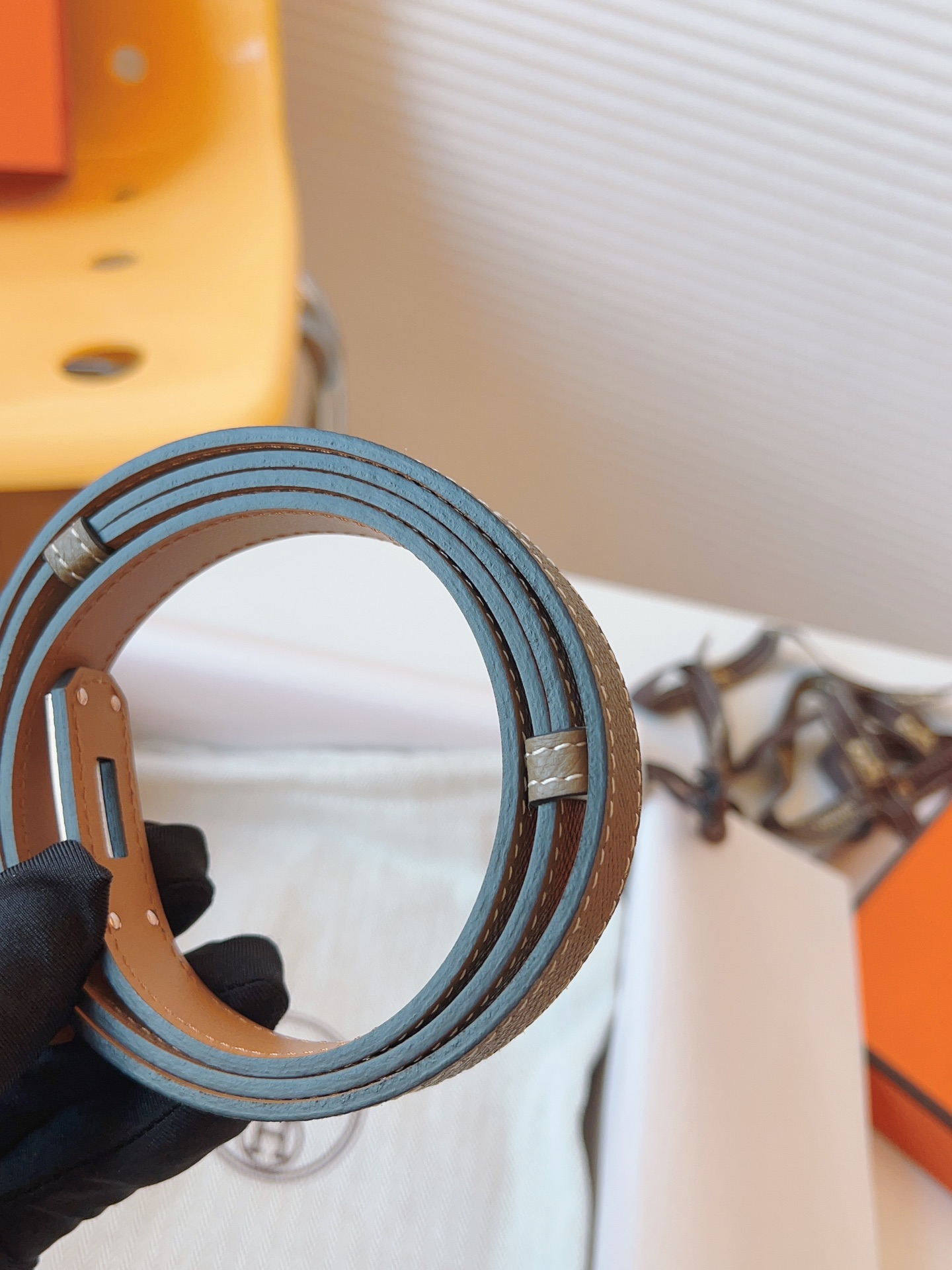 Hermès Female Leather Belt Cow Leather 18mm-s-m-l