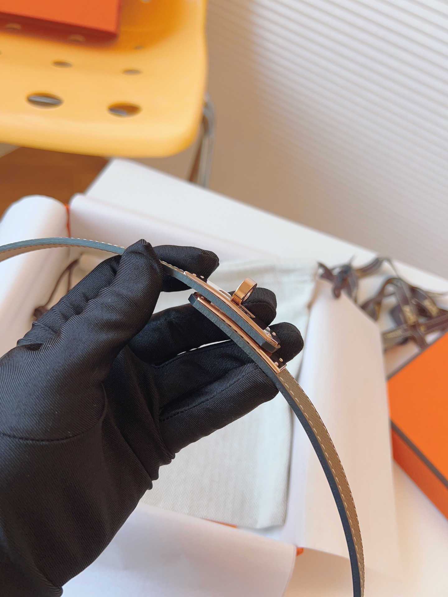 Hermès Female Leather Belt Cow Leather 18mm-s-m-l