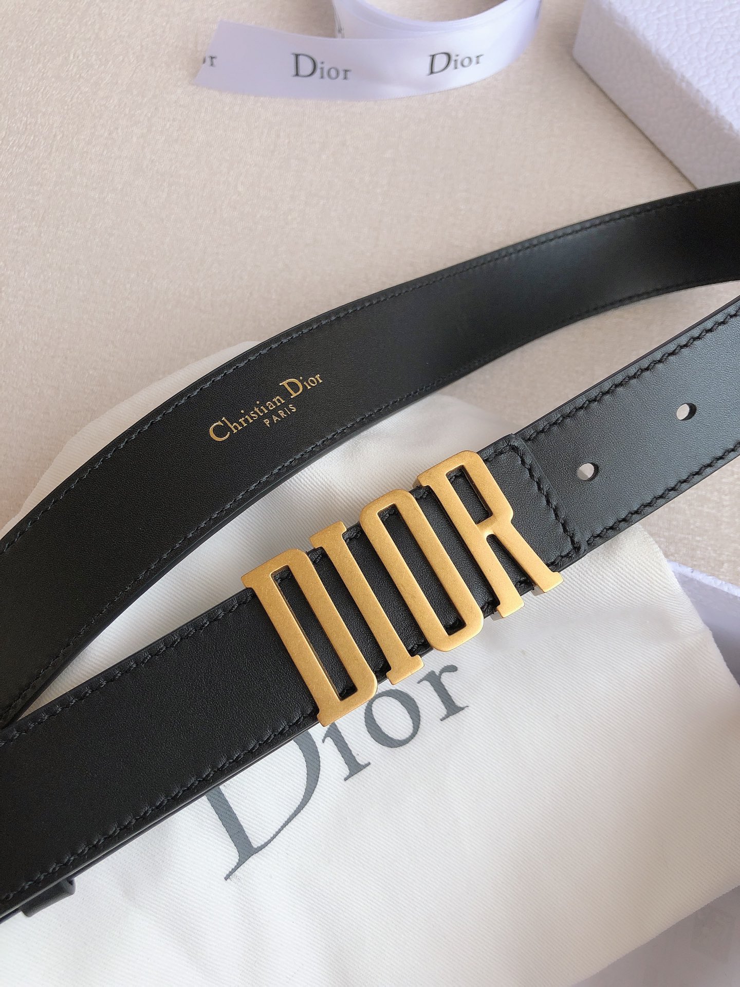 Dior Female Basic Belt Cow Leather Black S-l