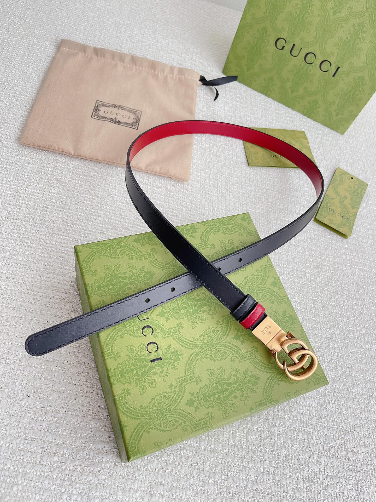 Gucci Female Leather Belt Top Grain Leather M