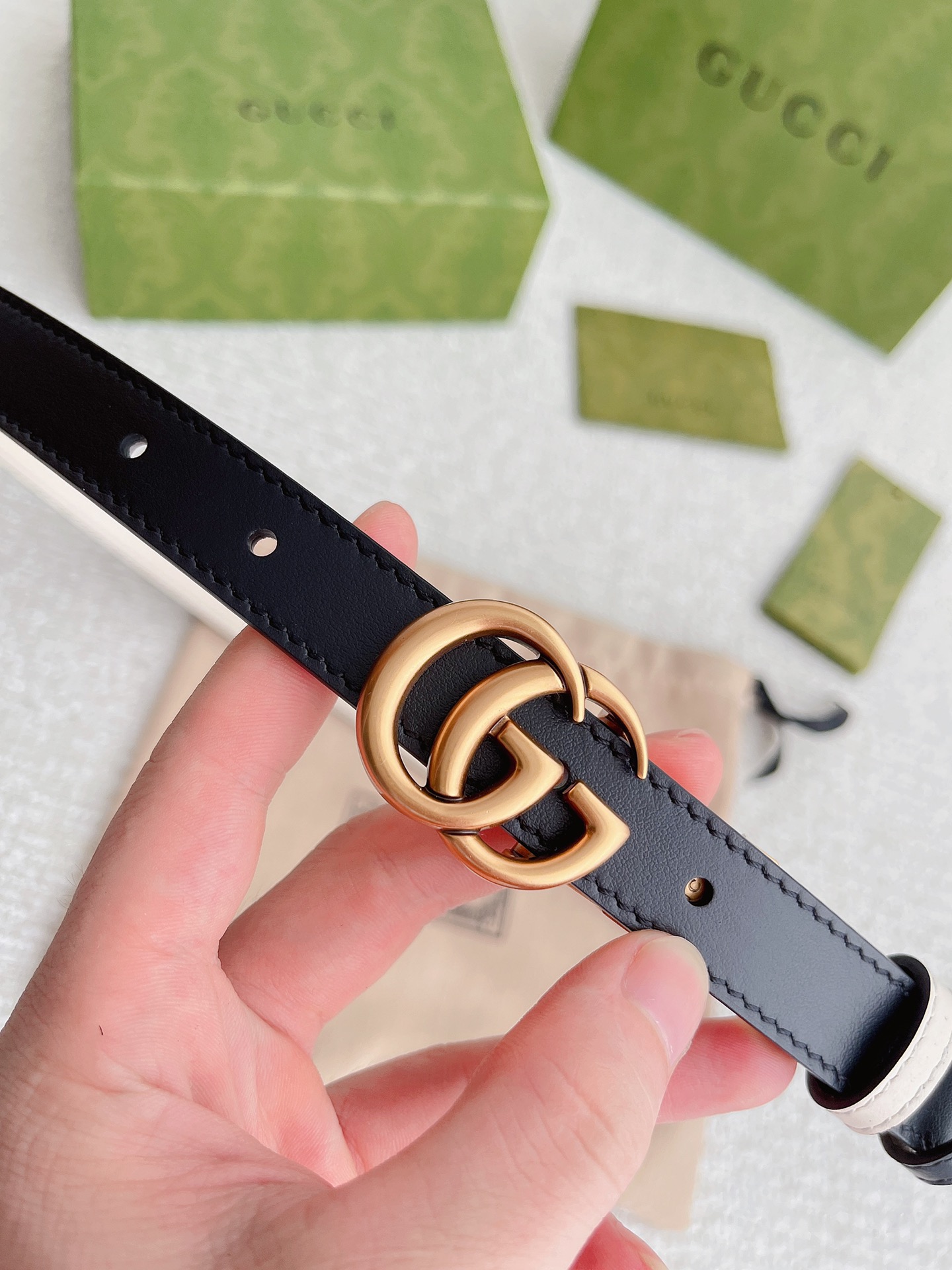 Gucci Female Leather Belt Top Grain Leather M