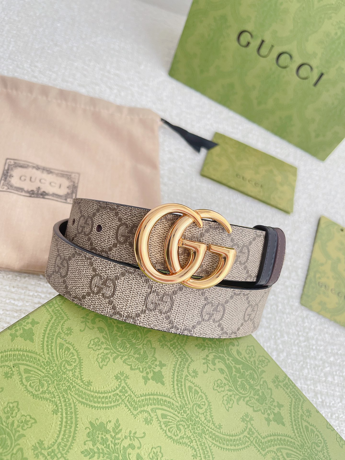 Gucci Female Leather Belt Top Grain Leather M