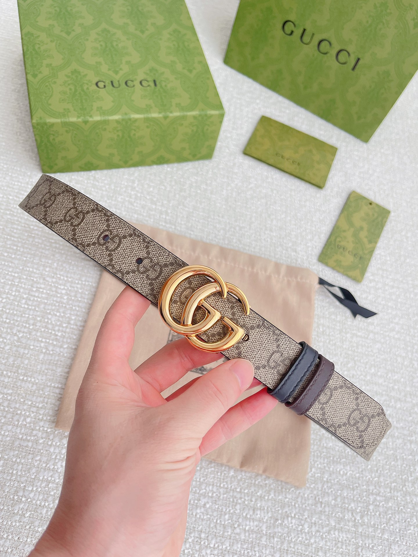 Gucci Female Leather Belt Top Grain Leather M