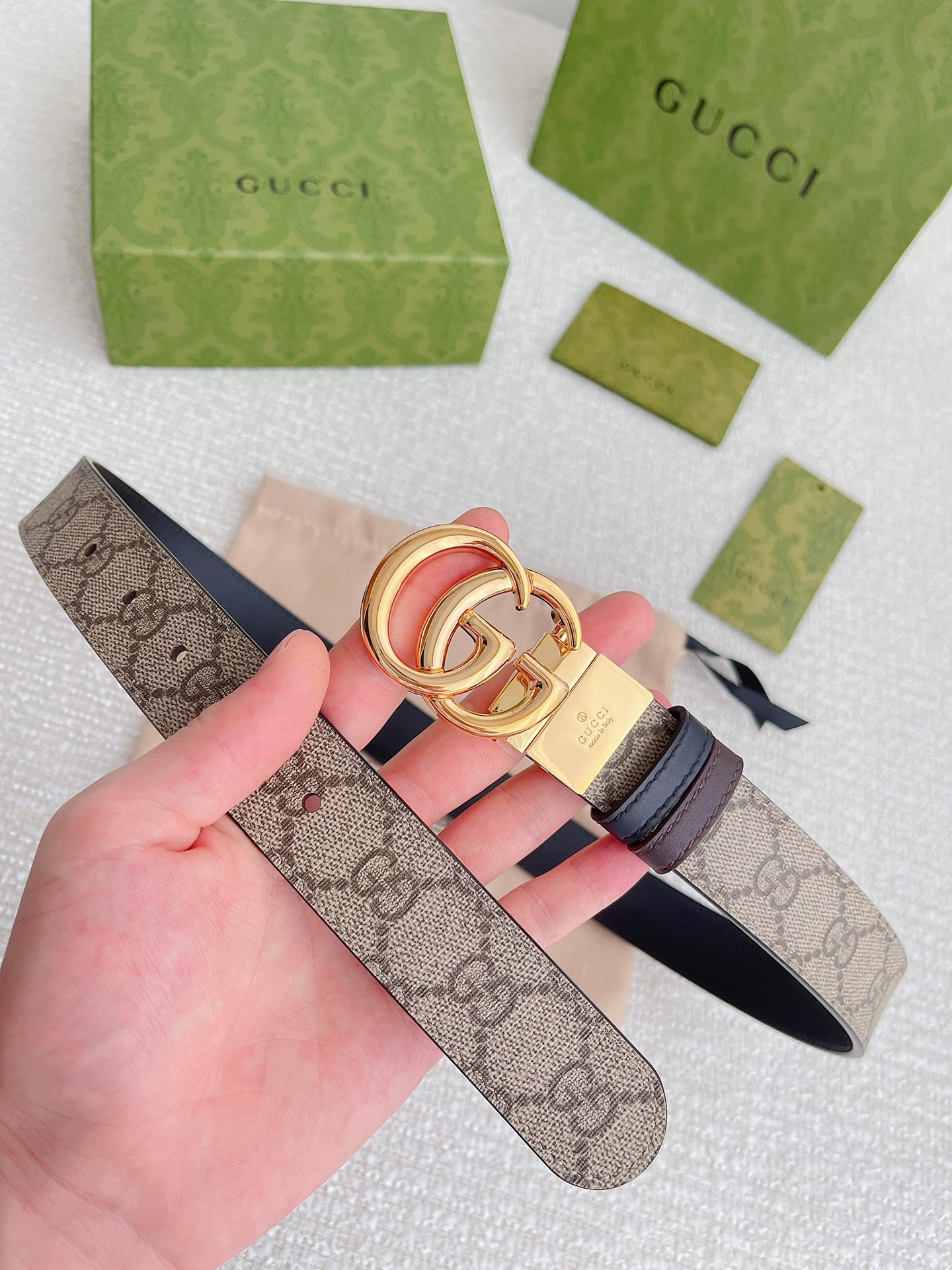 Gucci Female Leather Belt Top Grain Leather M