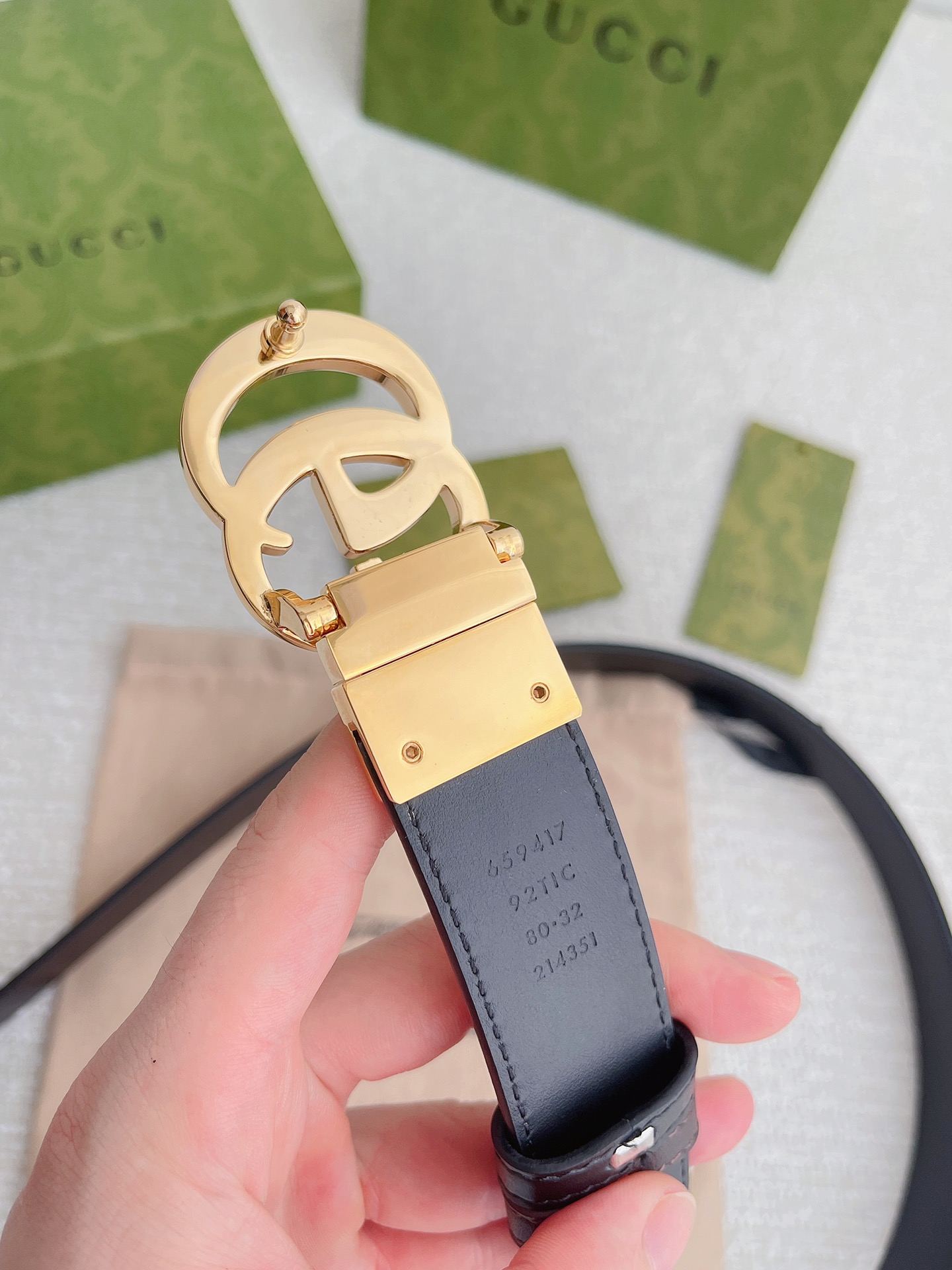 Gucci Female Leather Belt Top Grain Leather M