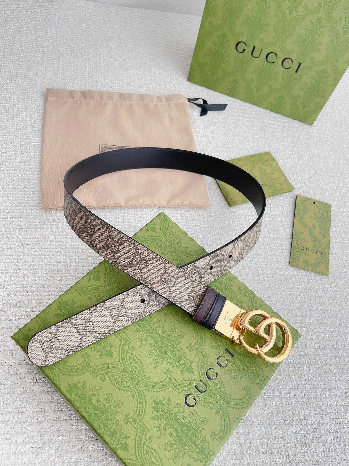 Gucci Female Leather Belt Top Grain Leather M