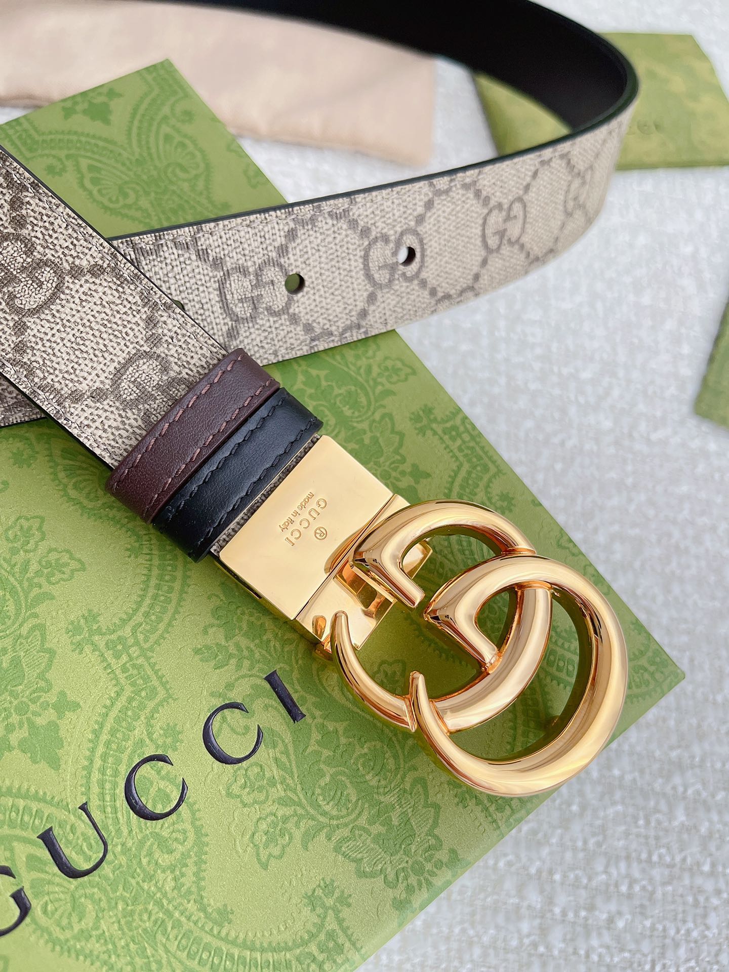Gucci Female Leather Belt Top Grain Leather M