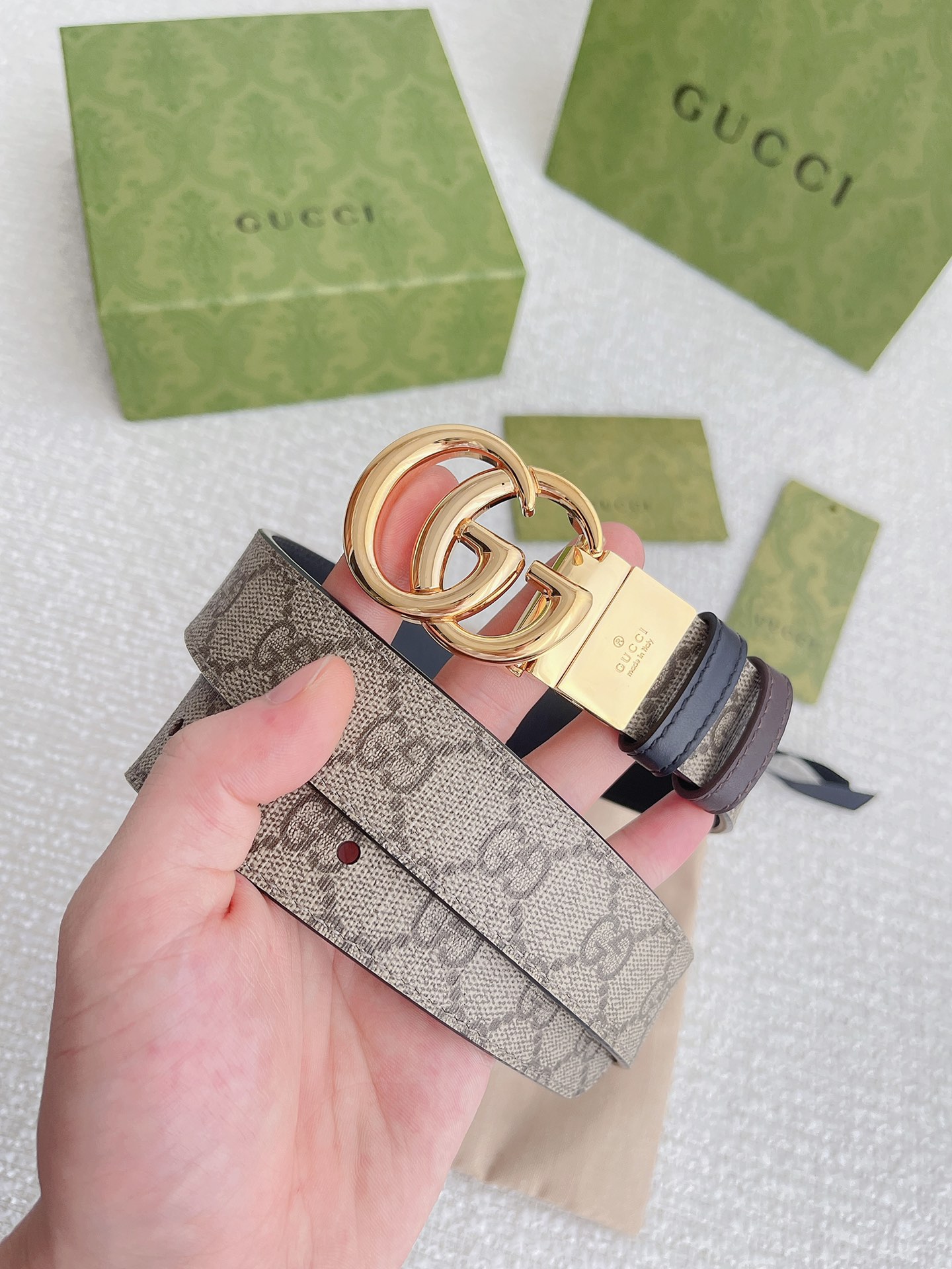 Gucci Female Leather Belt Top Grain Leather M