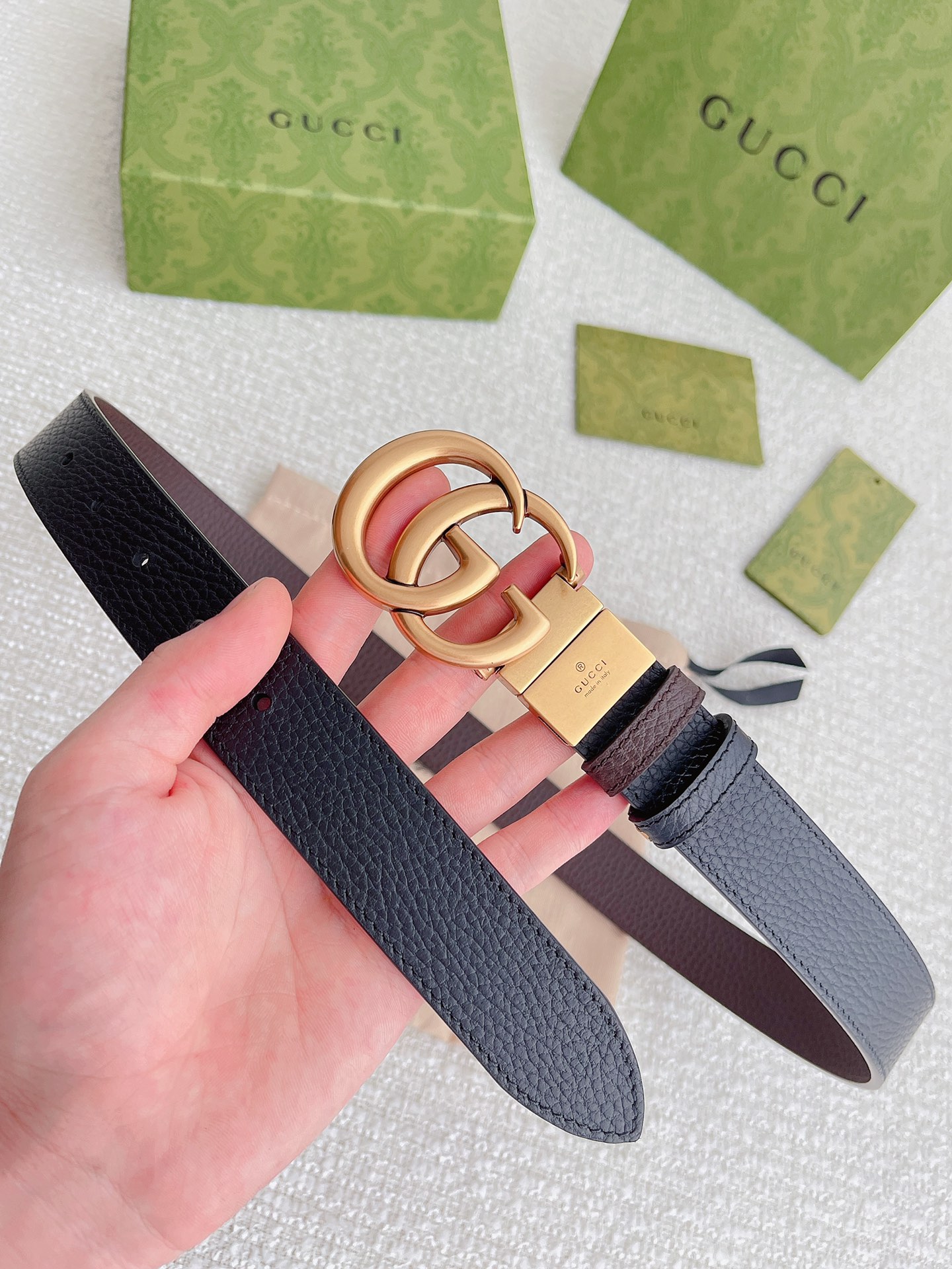 Gucci Female Leather Belt Top Grain Leather M