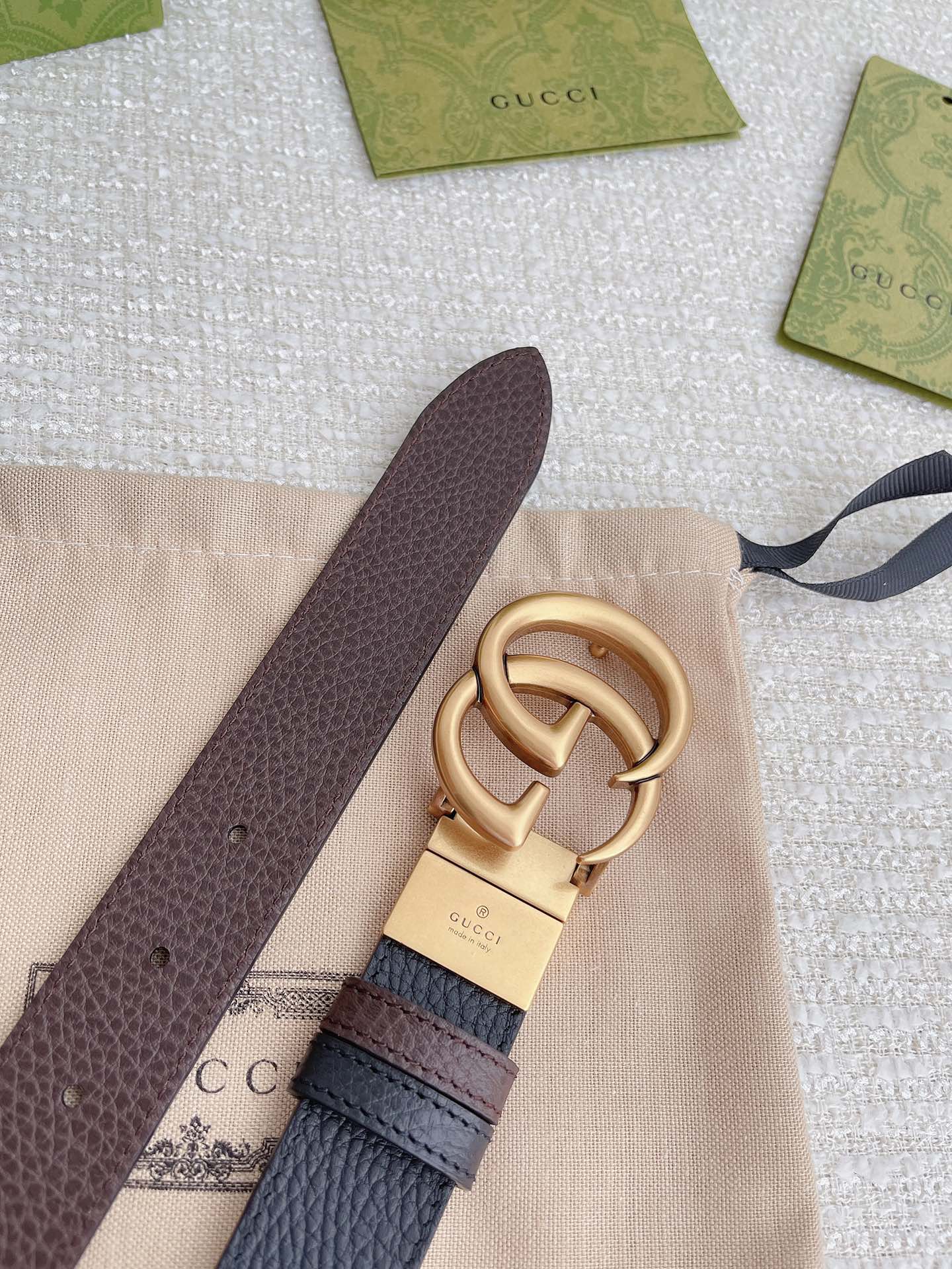 Gucci Female Leather Belt Top Grain Leather M