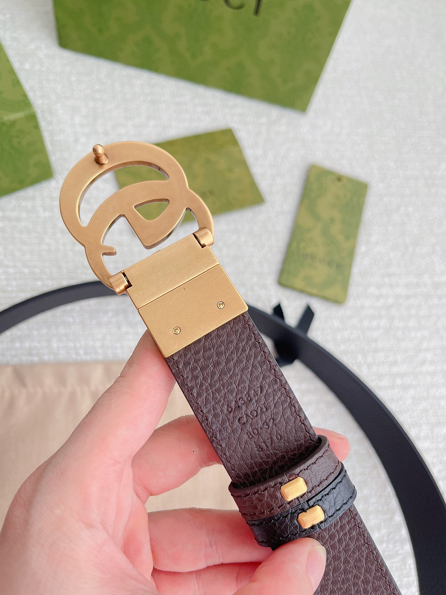 Gucci Female Leather Belt Top Grain Leather M