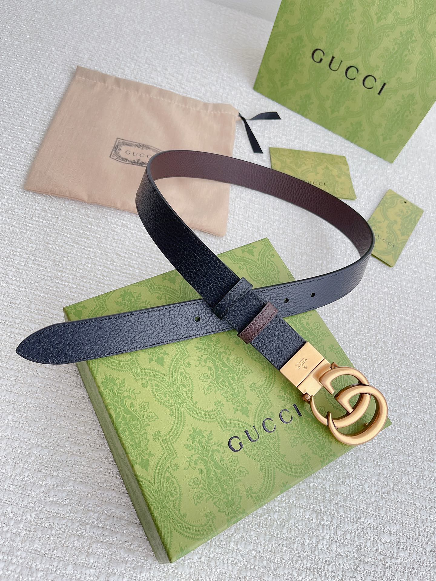 Gucci Female Leather Belt Top Grain Leather M
