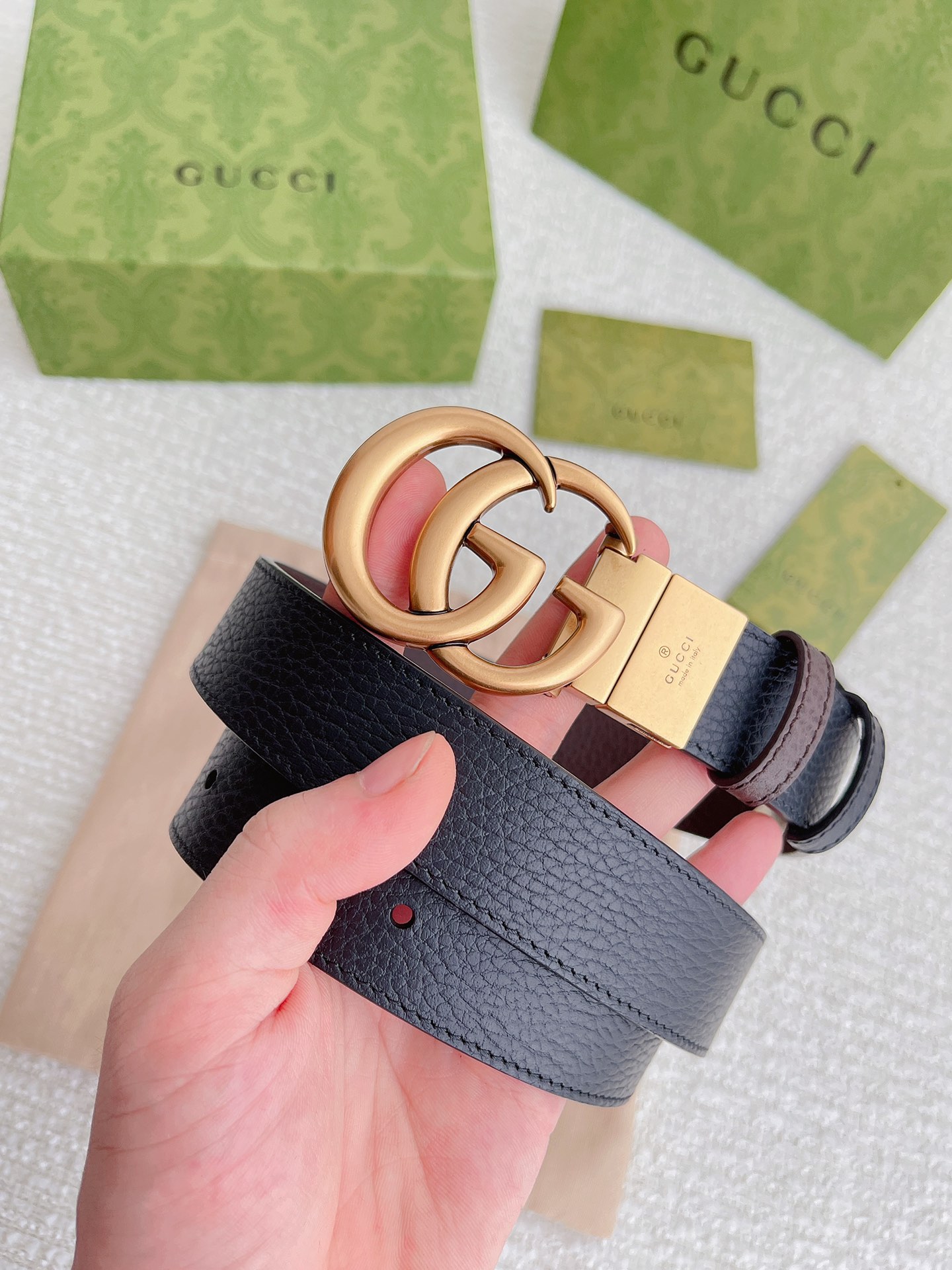 Gucci Female Leather Belt Top Grain Leather M