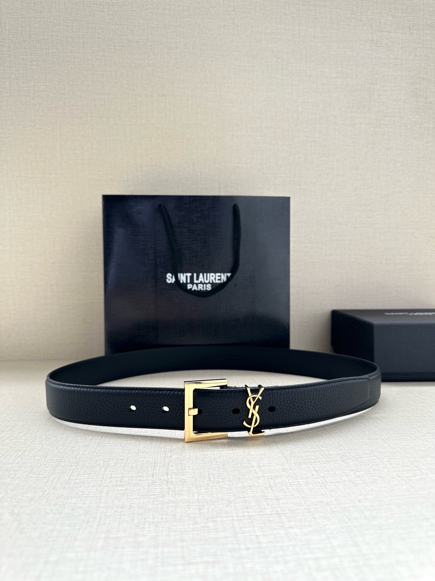 Saint Laurent Female Basic Belt Black S-m-l