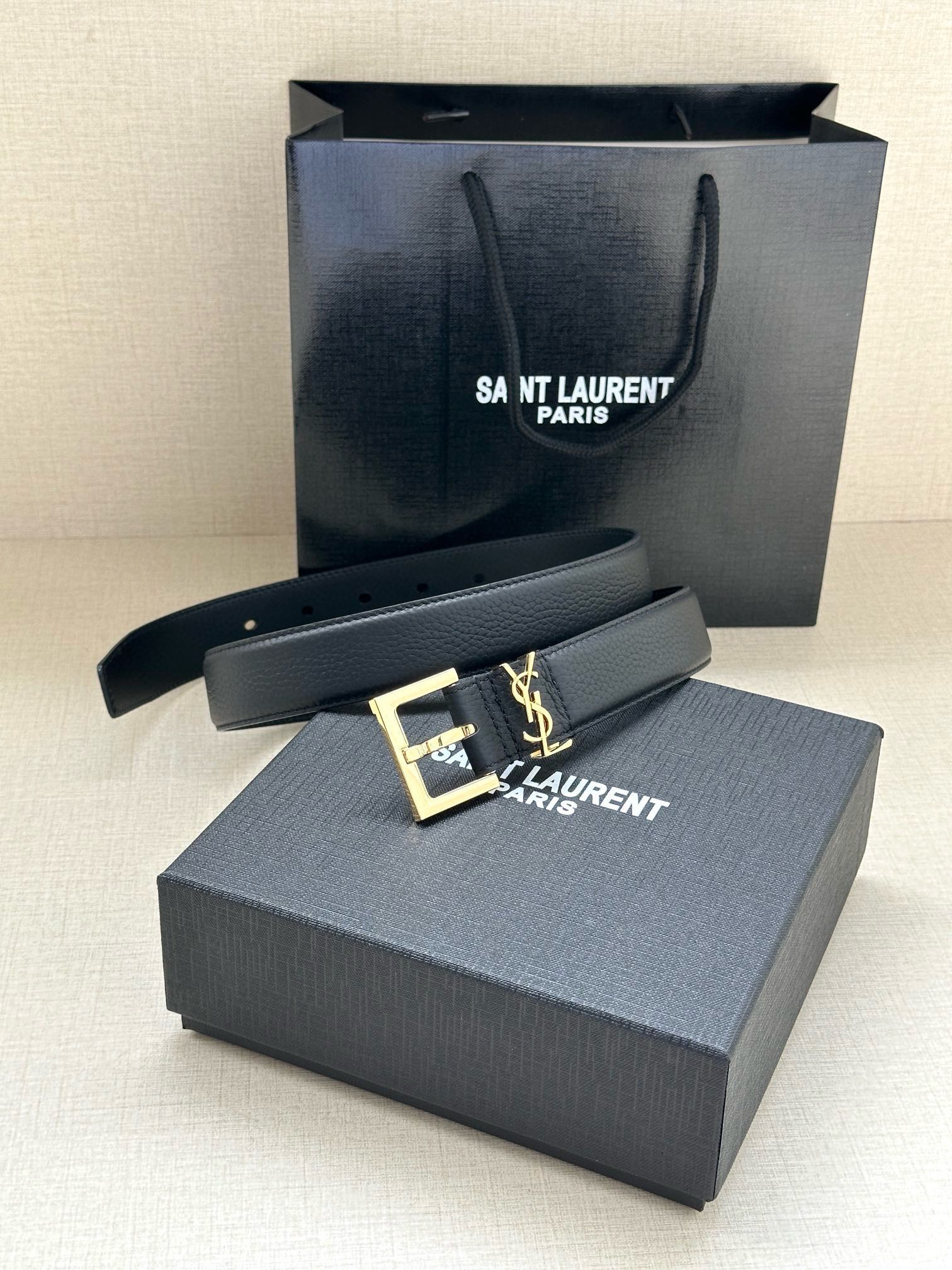 Saint Laurent Female Basic Belt Black S-m-l