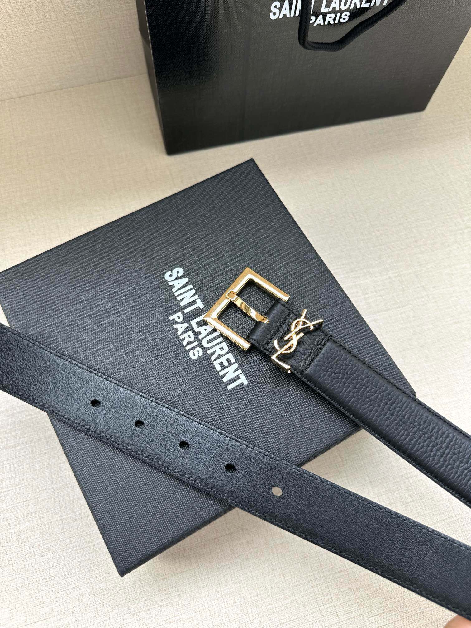 Saint Laurent Female Basic Belt Black S-m-l