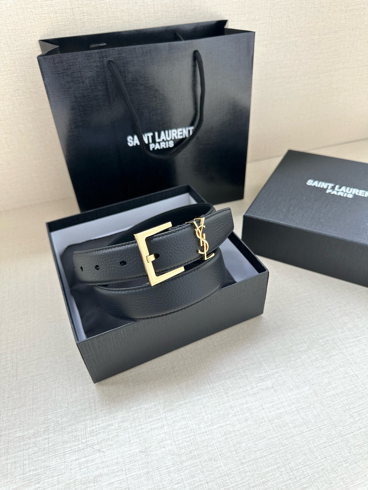 Saint Laurent Female Basic Belt Black S-m-l