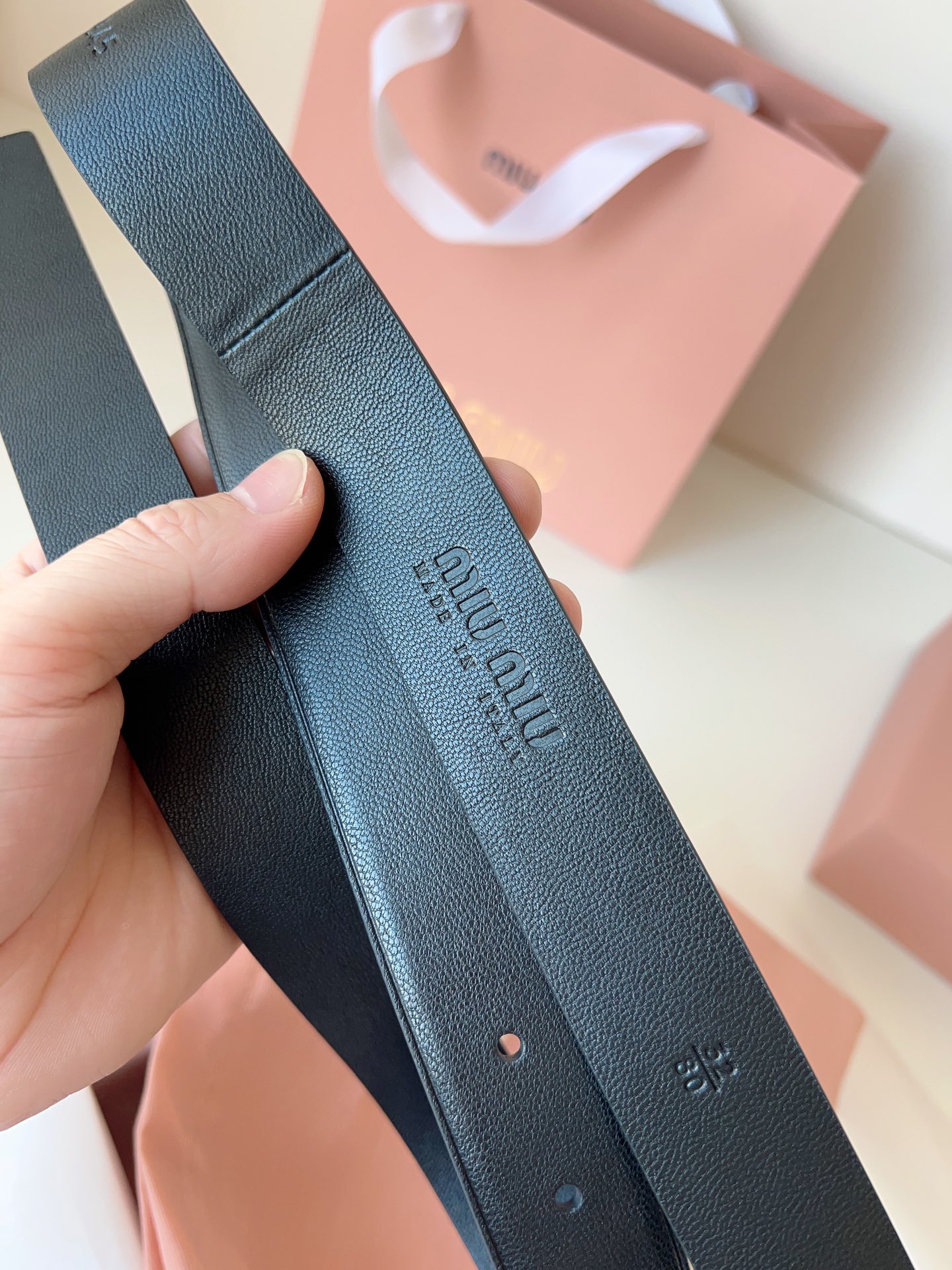 Miu Miu Female Pin Buckle Belt Sheepskin M