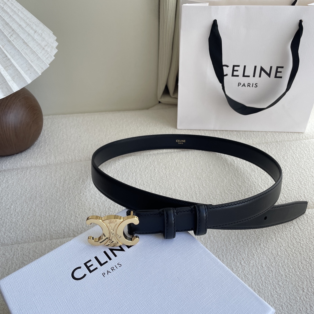 Celine Female Leather Belt Top Grain Leather S-m-l