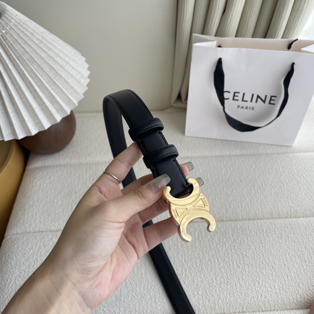 Celine Female Leather Belt Top Grain Leather S-m-l