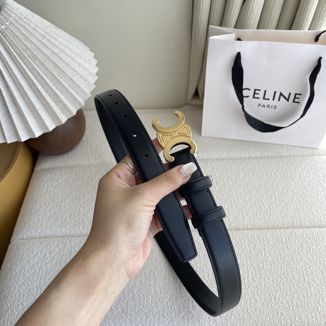 Celine Female Leather Belt Top Grain Leather S-m-l