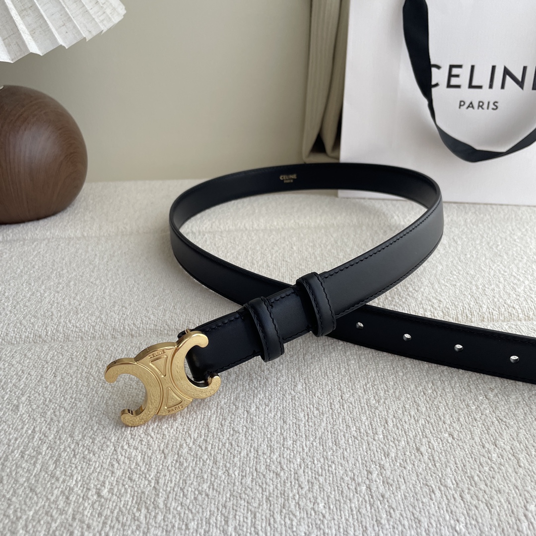 Celine Female Leather Belt Top Grain Leather S-m-l