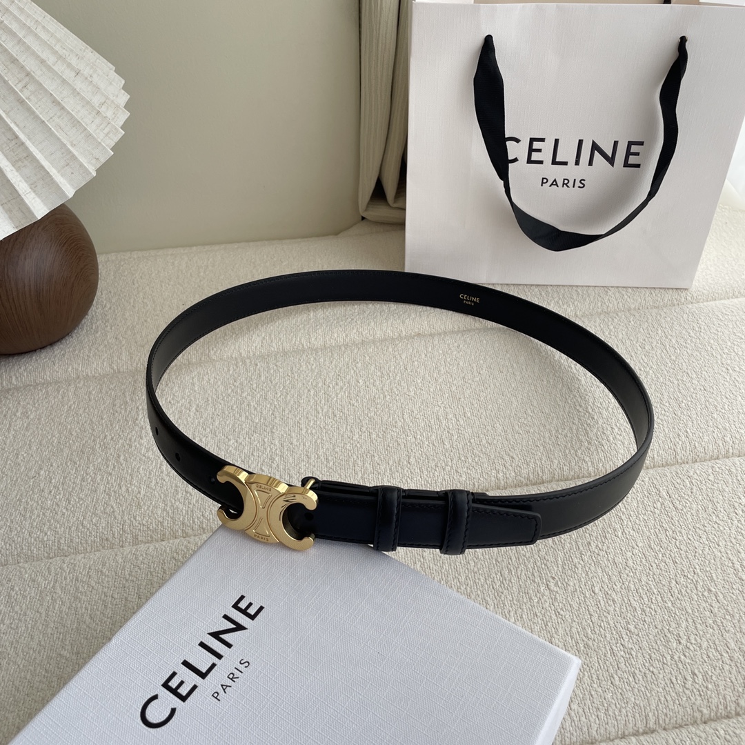 Celine Female Leather Belt Top Grain Leather S-m-l