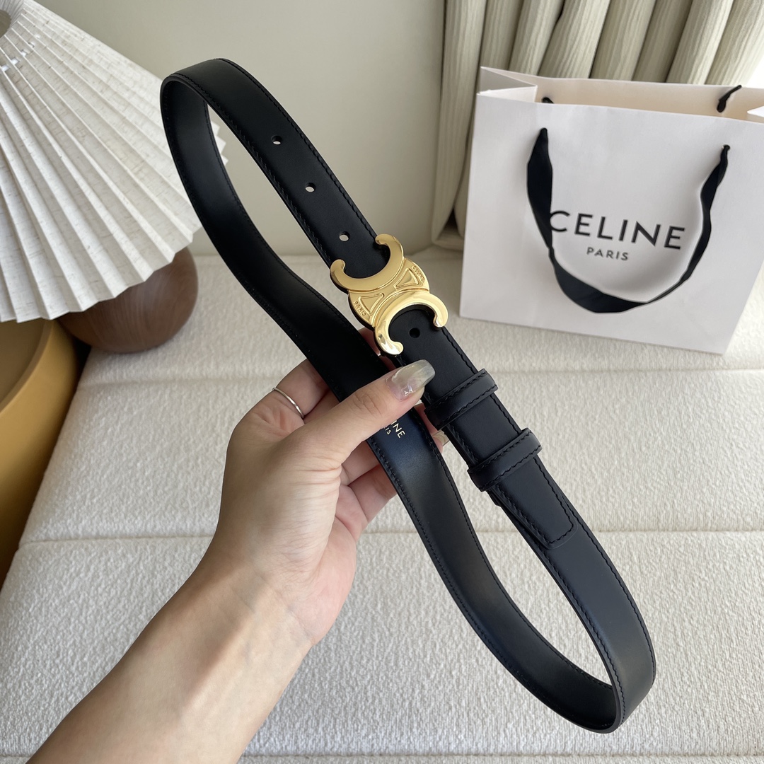 Celine Female Leather Belt Top Grain Leather S-m-l