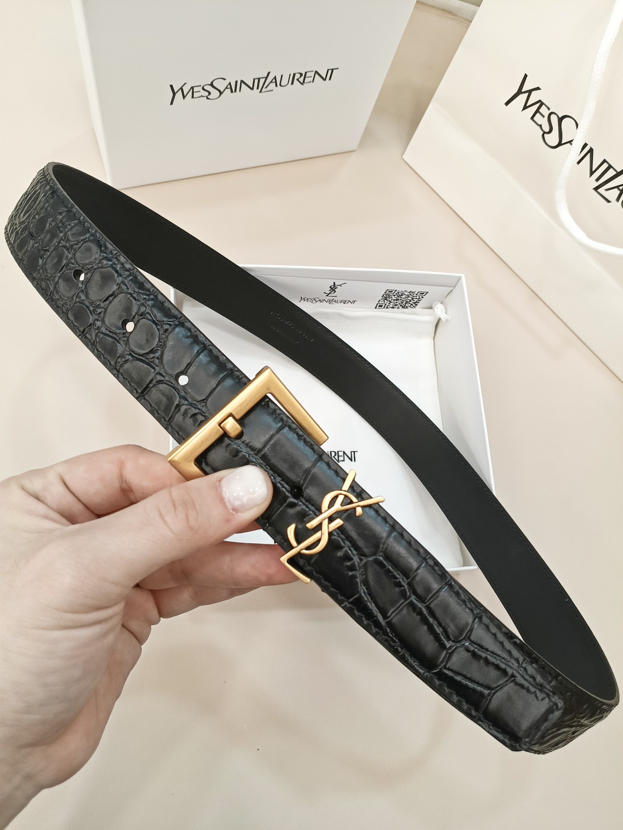 Saint Laurent Female Basic Belt Cow Leather S-l