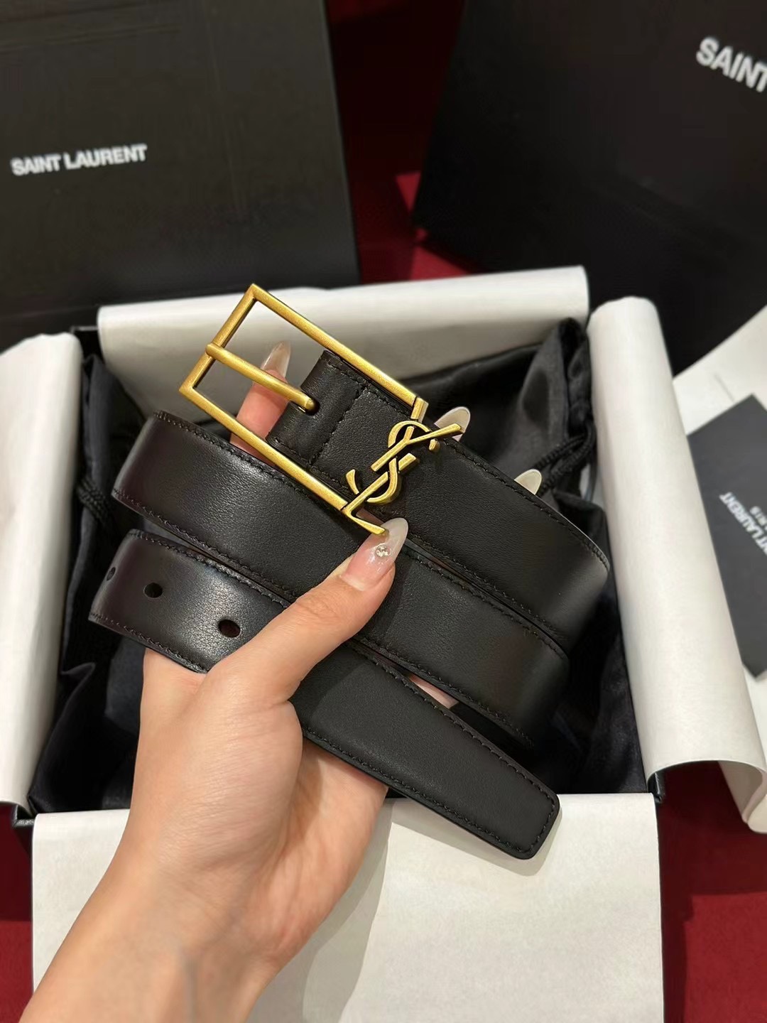 Female Pin Buckle Belt Cow Leather