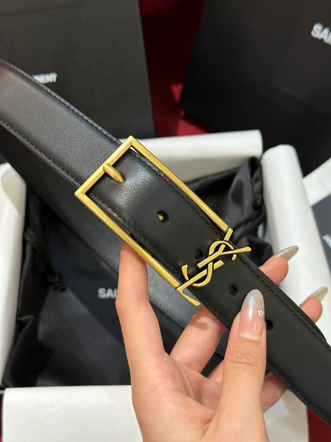 Female Pin Buckle Belt Cow Leather
