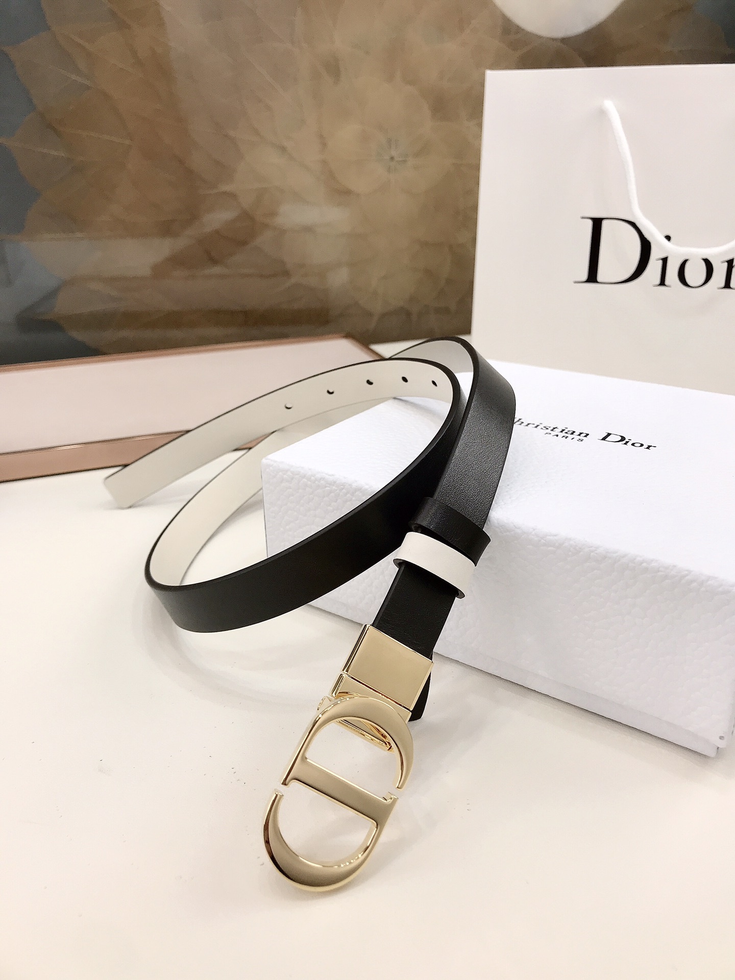 Dior Female Basic Belt Gold Adjustable M