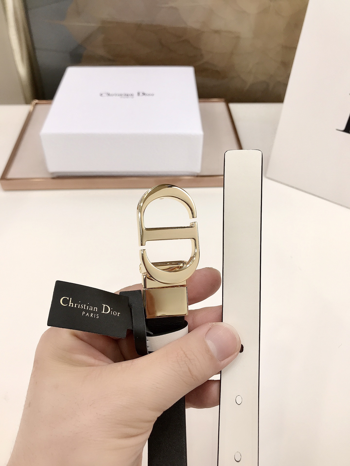 Dior Female Basic Belt Gold Adjustable M