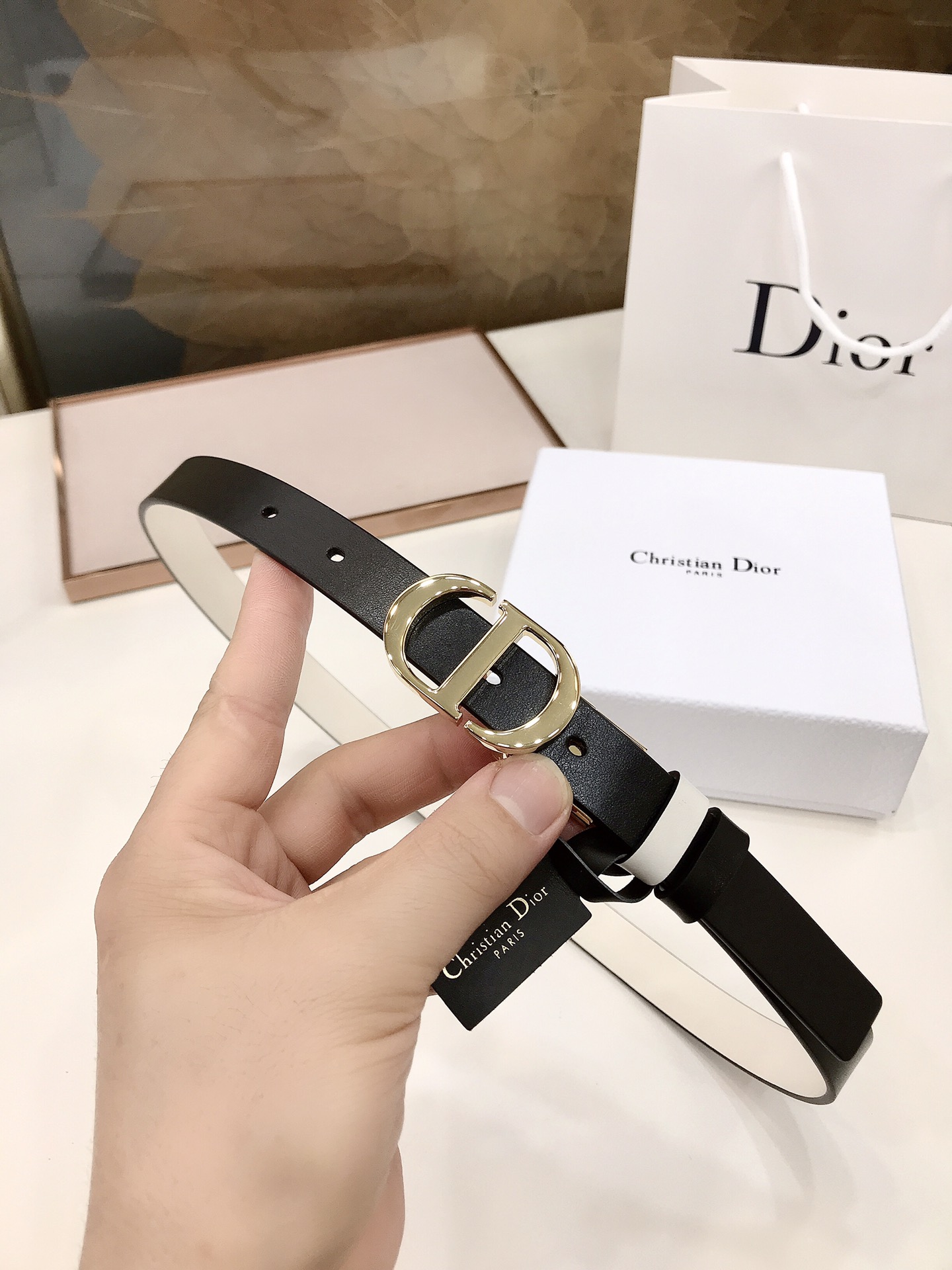 Dior Female Basic Belt Gold Adjustable M