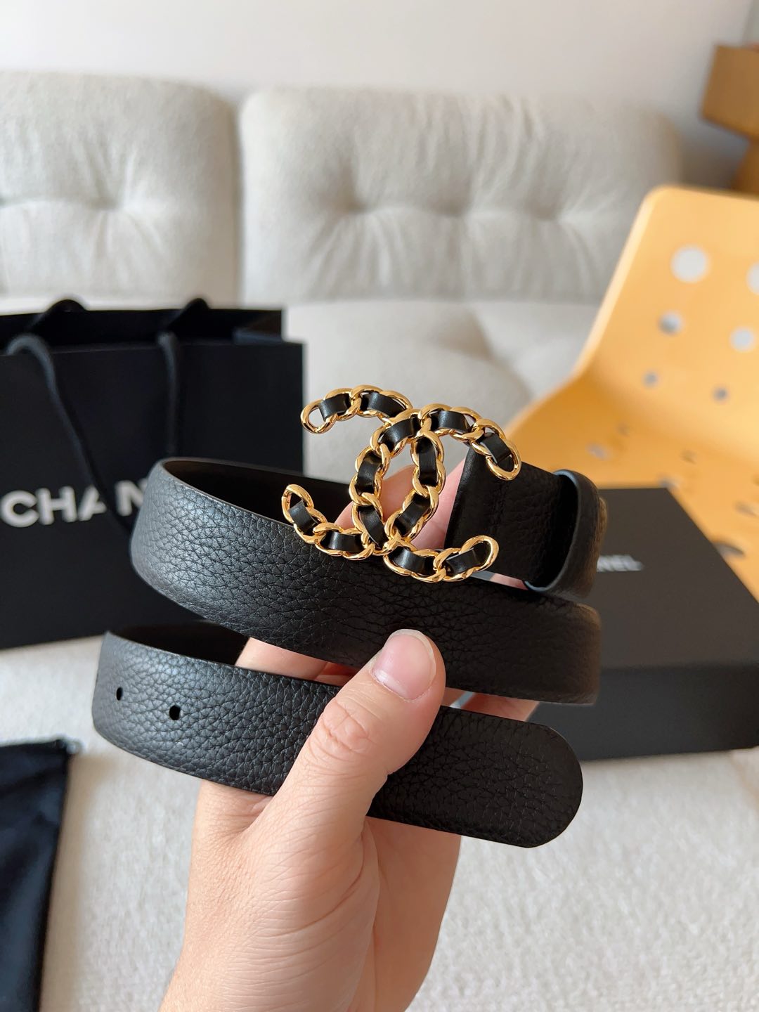 Chanel Female Basic Belt Cow Leather 30mm