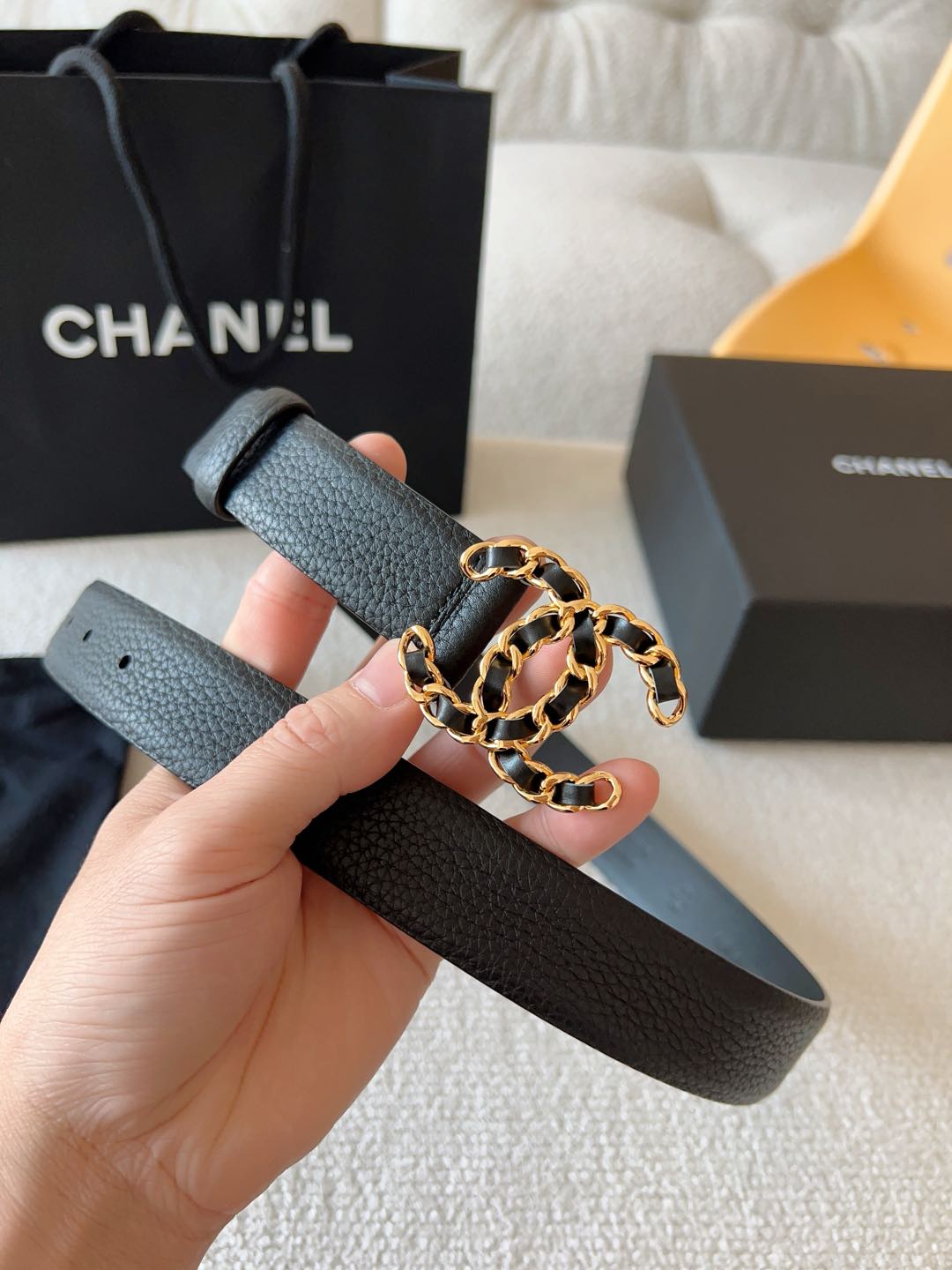 Chanel Female Basic Belt Cow Leather 30mm
