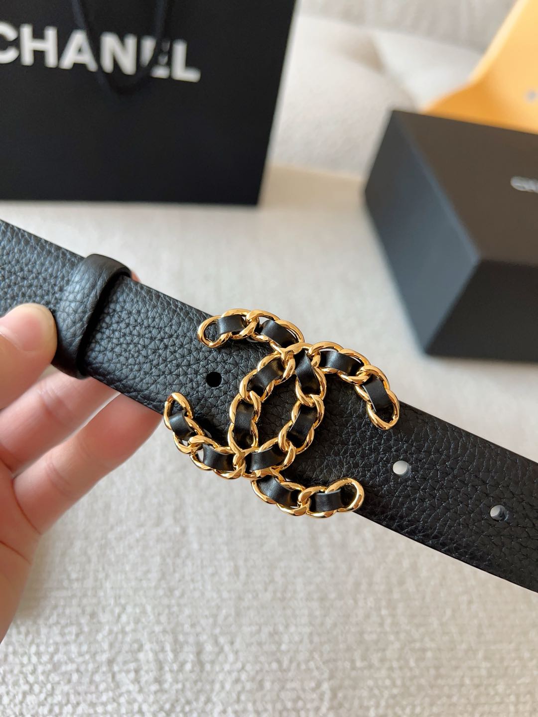 Chanel Female Basic Belt Cow Leather 30mm