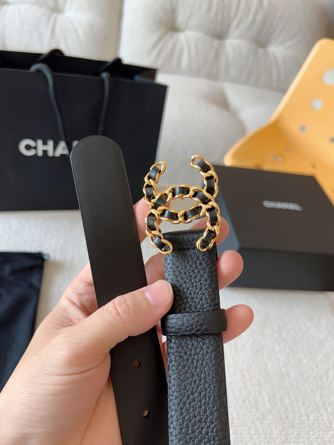 Chanel Female Basic Belt Cow Leather 30mm